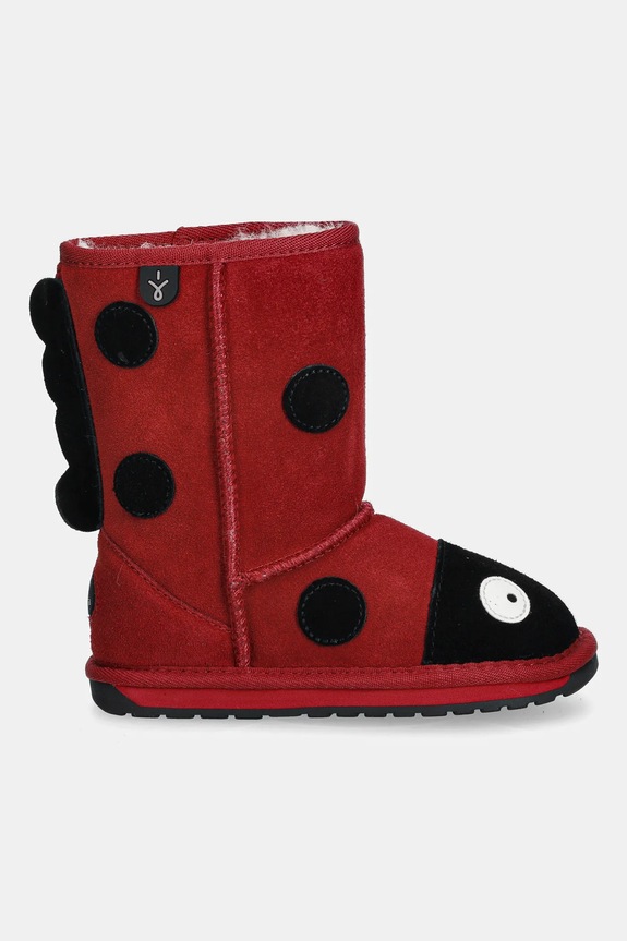 Emu Australia - Detské vysoké čižmy Ladybird K10111.Red červená AW17