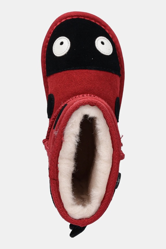 Emu Australia - Detské vysoké čižmy Ladybird červená K10111.Red