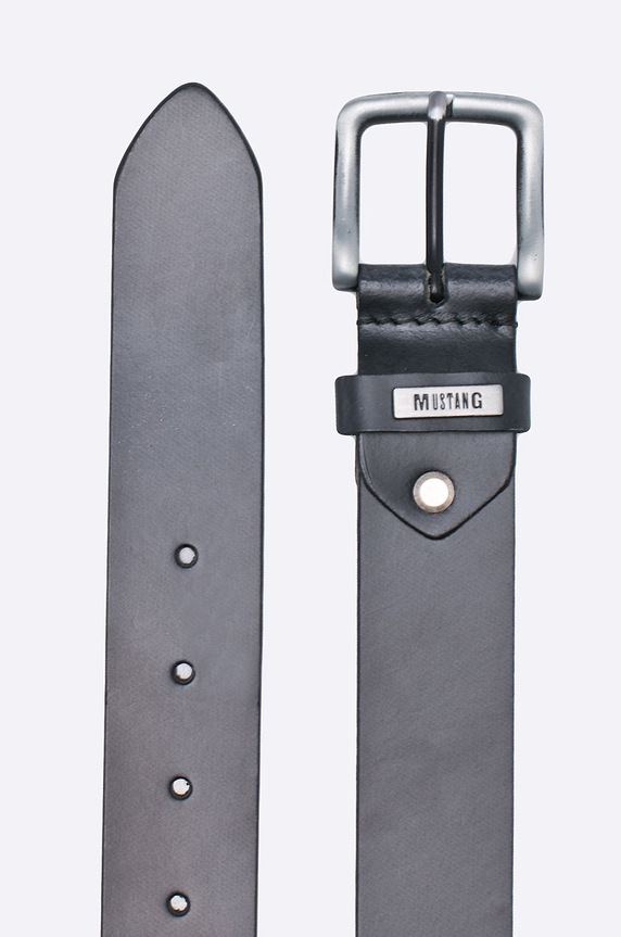 Mustang - Pasek skórzany MG2001R01.0791 czarny AA00