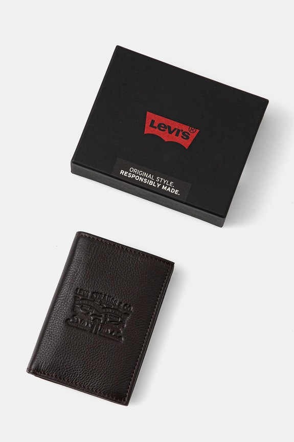 Levi's - Kožená peňaženka 77173.0371 hnedá
