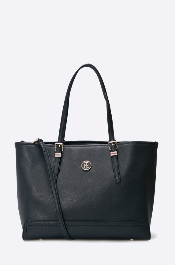 Tommy Hilfiger - Torebka AW0AW04547 nie mieści A4 granatowy AW0AW04547