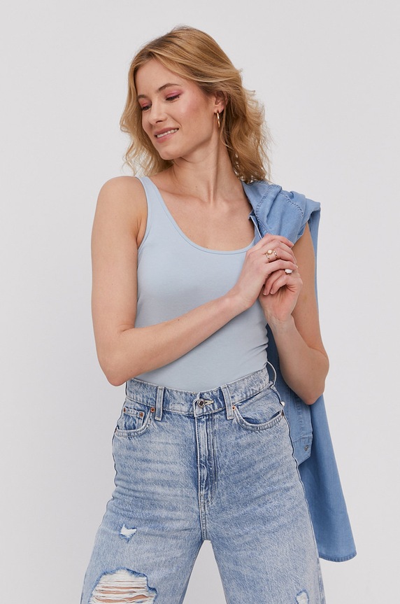 Top Vero Moda bavlna modrá 10185110