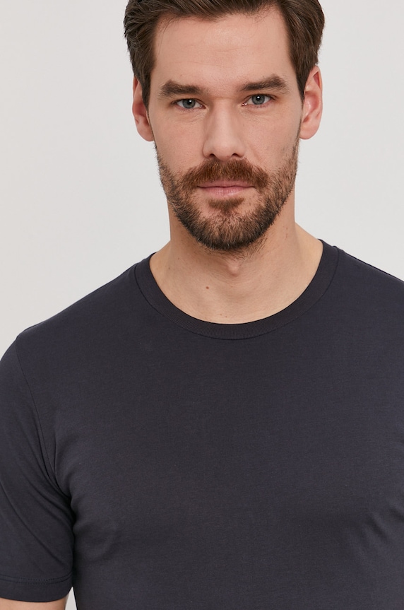 Selected Homme - T-shirt regular granatowy 16057141