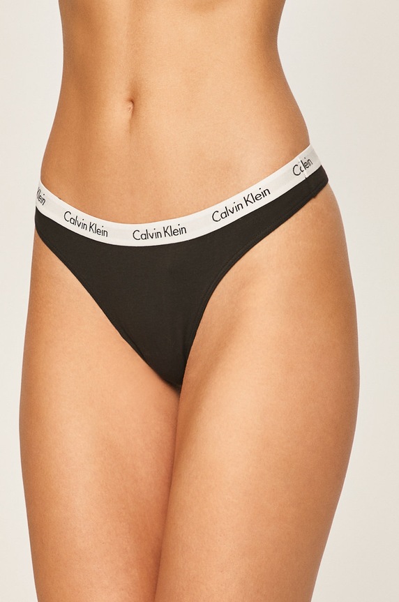 Calvin Klein Underwear - Stringi (3-pack) stringi czarny 000QD3587E...