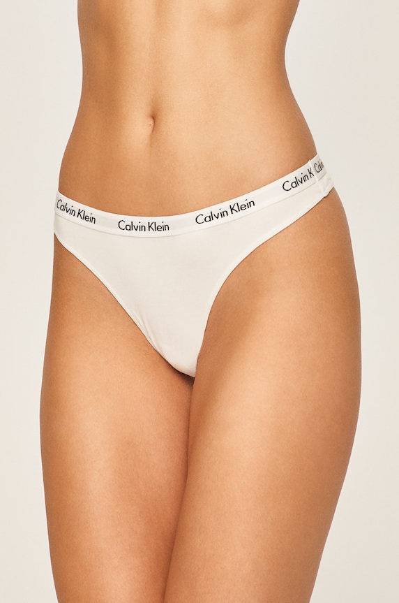 Calvin Klein Underwear - Stringi (3-pack) 000QD3587E... czarny AA00