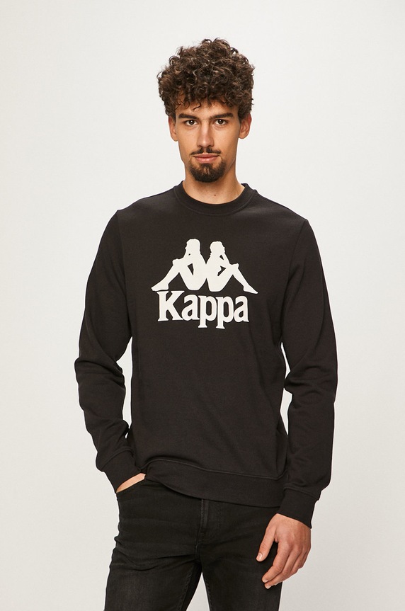 Kappa - Μπλούζα Sertum χωρίς κουκούλα μαύρο 703797