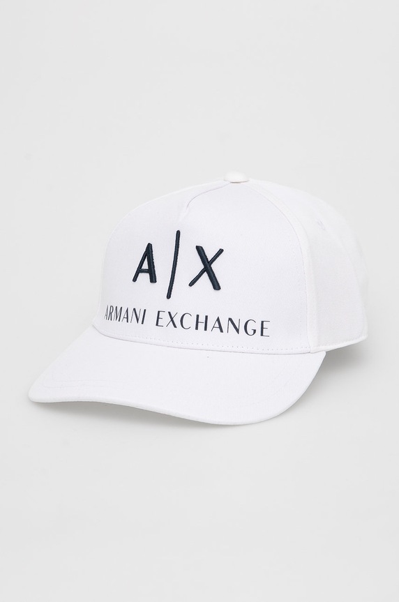 Armani Exchange czapka aplikacja biały 954039.CC513