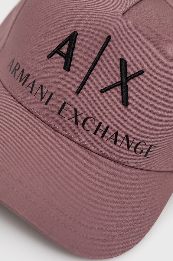 Bavlněná čepice Armani Exchange 954039.CC513 fialová AA00