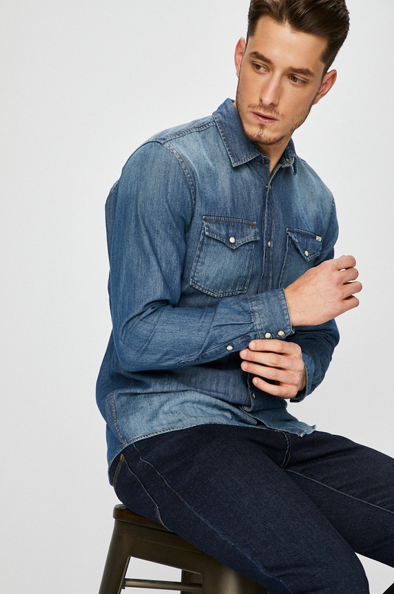 Jack & Jones - Рубашка casual тёмно-синий 12138115