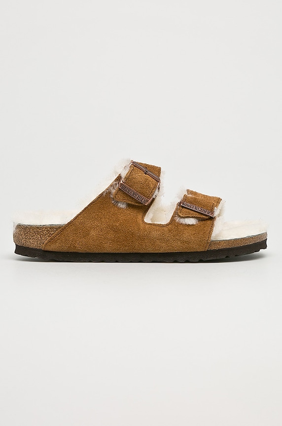 Semišové papuče Birkenstock Arizona hnedá 1001135