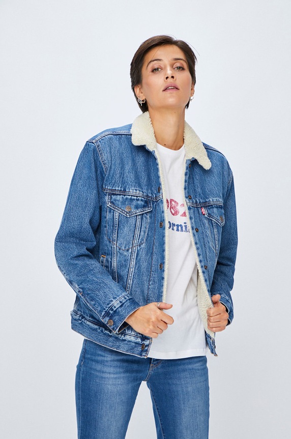 Levi's - Μπουφάν χωρίς κουκούλα μπλε 36137.0005