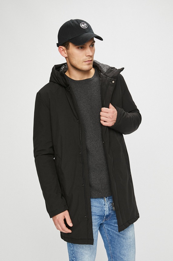 Premium by Jack&Jones Куртка с капюшоном чёрный 12139850