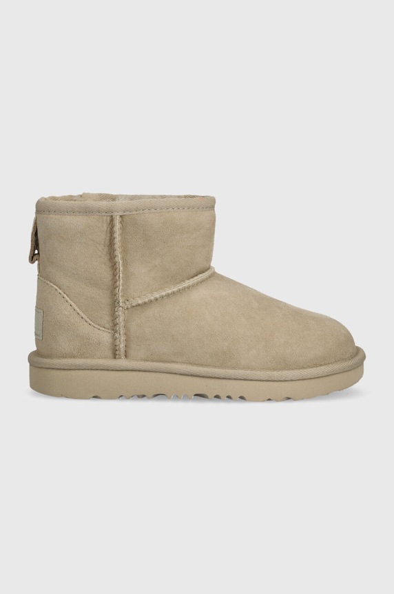 UGG śniegowce zamszowe dziecięce Classic Mini II beżowy 1017715K