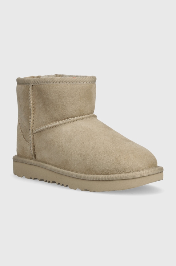 UGG śniegowce zamszowe dziecięce Classic Mini II 1017715K beżowy AW25