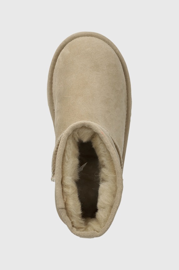 UGG śniegowce zamszowe dziecięce Classic Mini II beżowy 1017715K