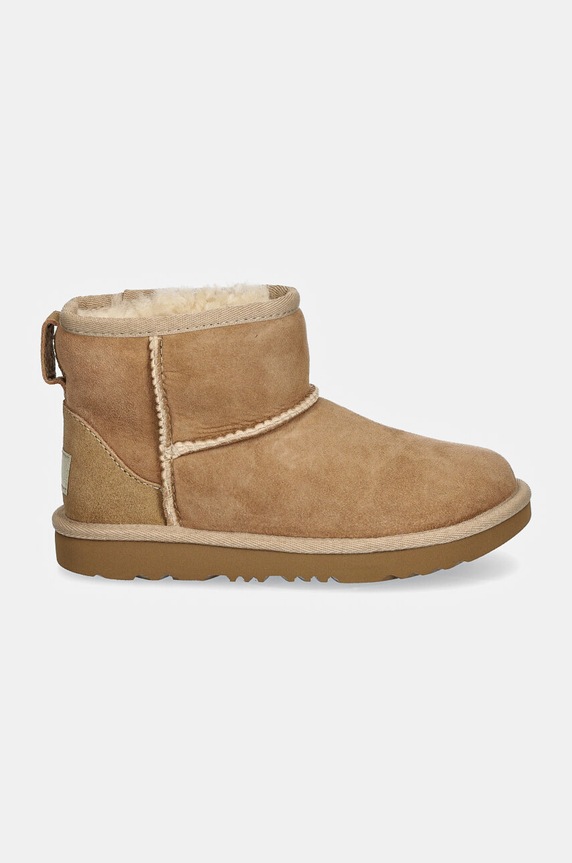 UGG śniegowce zamszowe dziecięce Classic Mini II 1017715K beżowy AW25