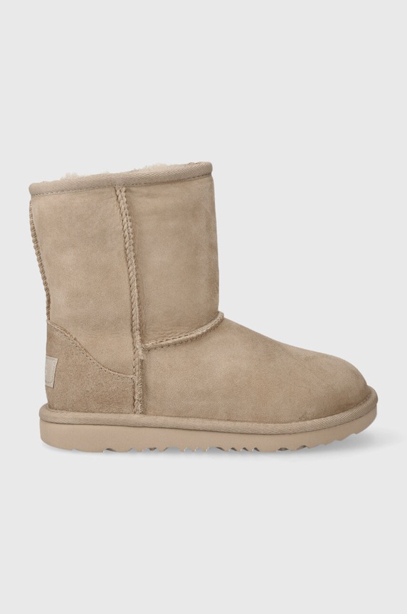 UGG Śniegowce zamszowe dziecięce K KIDS CLASSIC II brak zapięcia beżowy 1017703K