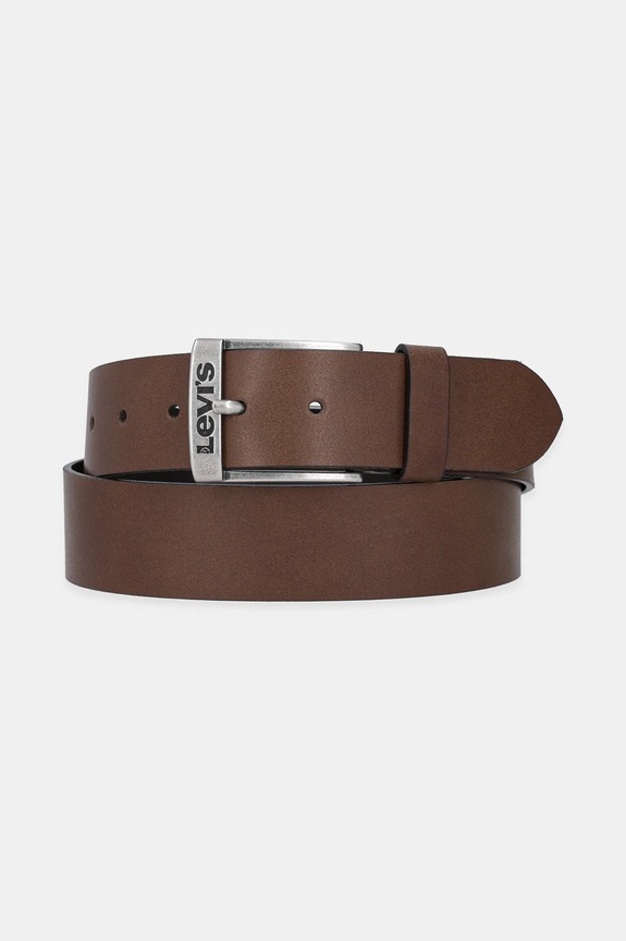 Levi's - Δερμάτινη ζώνη λείο δέρμα καφέ 38016.0018