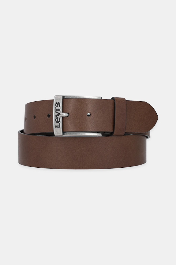 Levi's - Δερμάτινη ζώνη λείο δέρμα καφέ 38016.0018