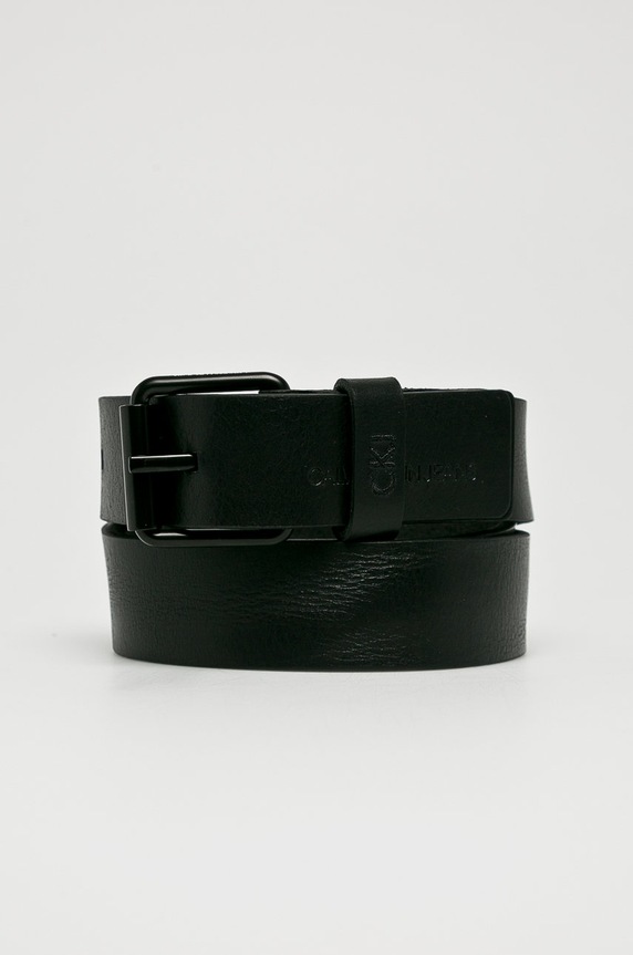 Calvin Klein Jeans - Kožený pásek černá K50K504166