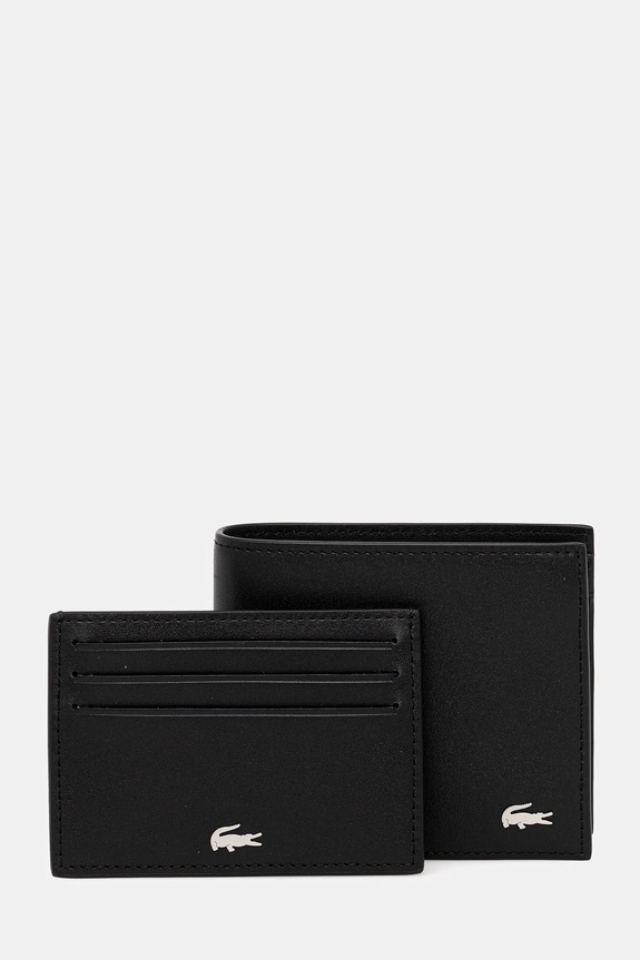 Lacoste - Portofel de piele negru NH2505FG