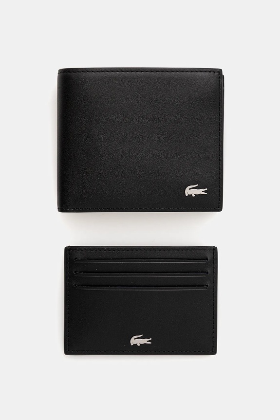 Lacoste - Portofel de piele negru NH2505FG