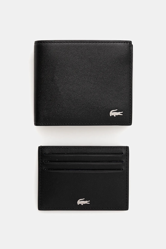 Lacoste - Portofel de piele negru NH2505FG