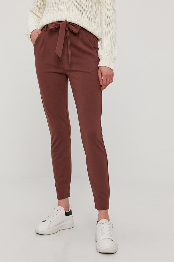 Vero Moda Spodnie z elastanem bordowy 10205932