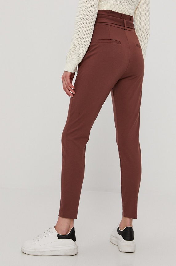 Odzież Vero Moda Spodnie 10205932 bordowy