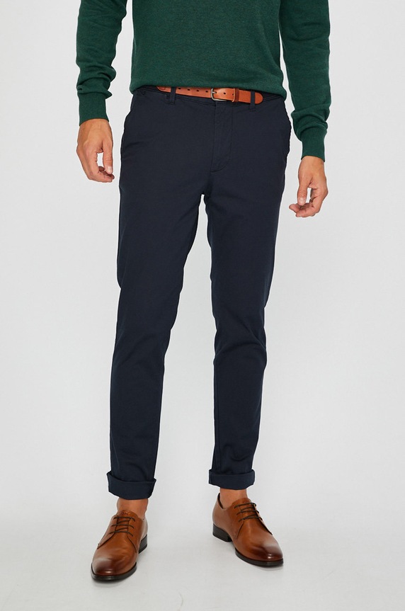 Selected Homme - Spodnie z elastanem granatowy 16048759