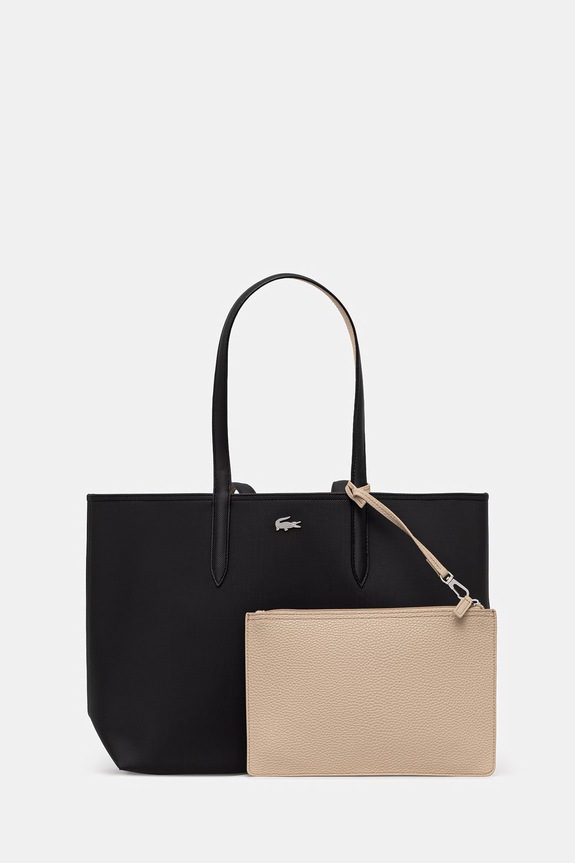 Lacoste - Τσάντα δυο όψεων συνθετικό μαύρο NF2142AA
