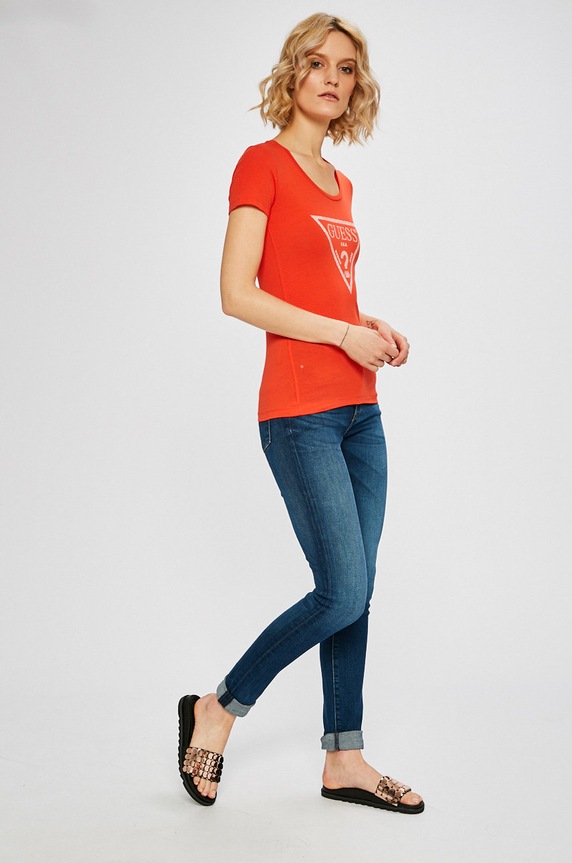 Guess Jeans - Топ W83I17.K6YW0 помаранчевий AW18