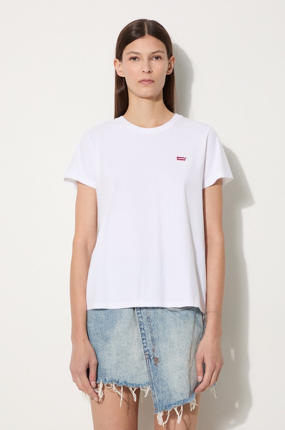 Levi's - Top jednofarebný biela 39185.0006
