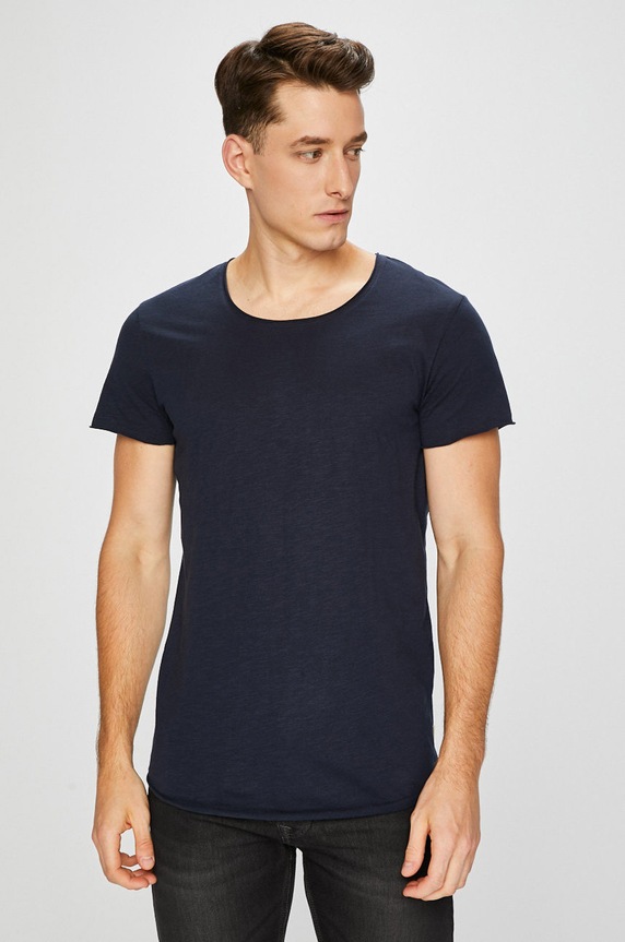 Jack & Jones - T-shirt bawełna granatowy 12136679
