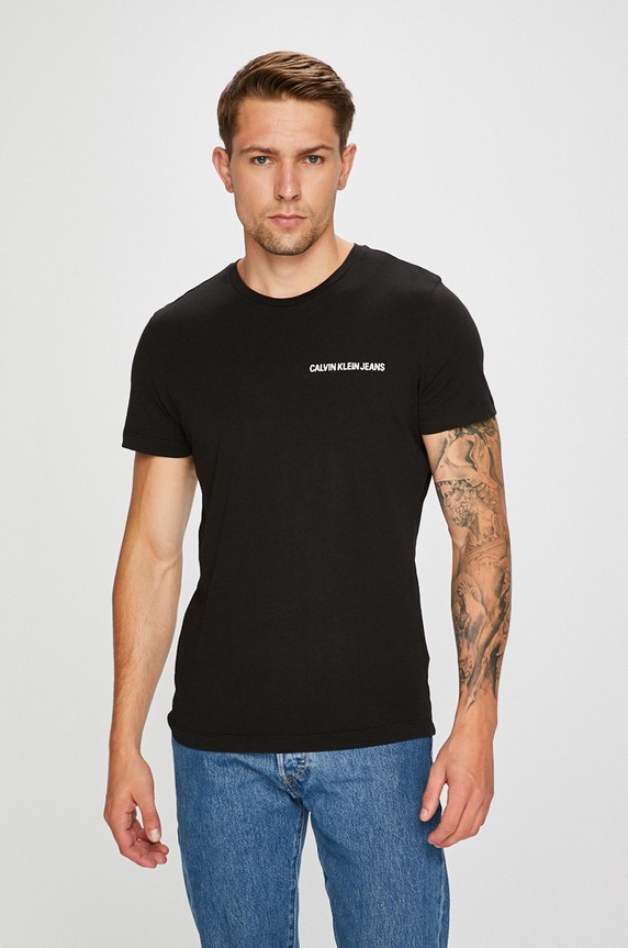 Calvin Klein Jeans - Tričko hladký černá J30J307852