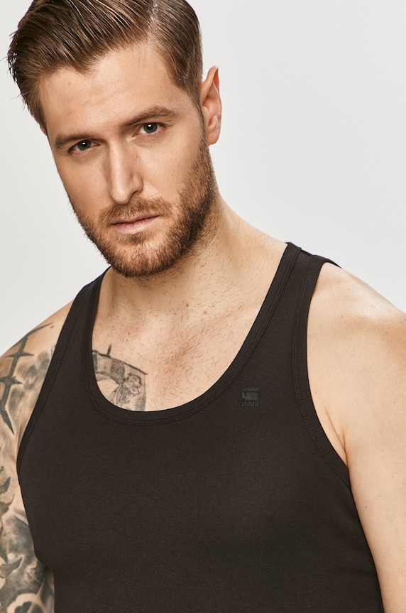 G-Star tricou (2-pack) negru D07206.124