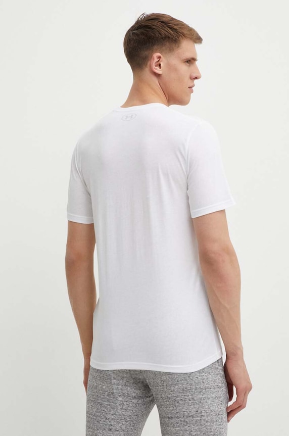 Ρούχα Under Armour t-shirt ανδρικό TEAM ISSUE WORDMARK 1329582 λευκό