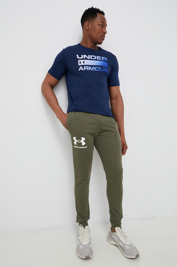 Under Armour T-shirt męski TEAM ISSUE WORDMARK 1329582 granatowy SS26