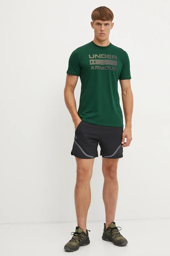 Under Armour tričko pánske TEAM ISSUE WORDMARK 1329582 zelená SS26