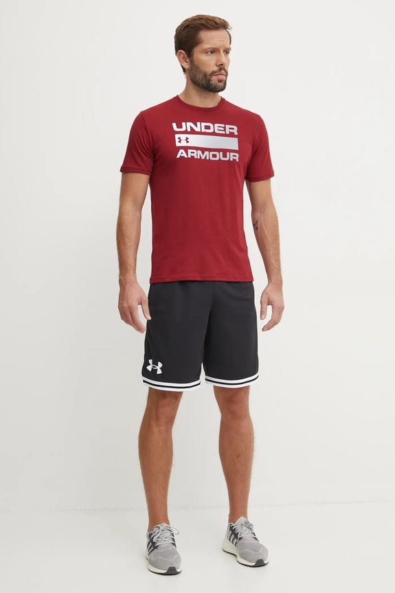 Under Armour t-shirt Ανδρικό TEAM ISSUE WORDMARK 1329582 μπορντό SS26