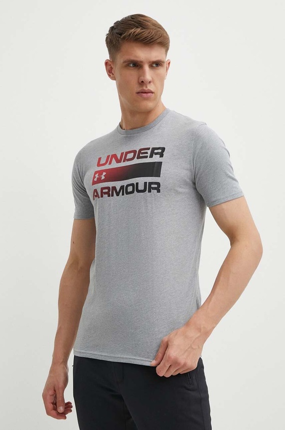 Under Armour tričko pánské TEAM ISSUE WORDMARK kulatý šedá 1329582