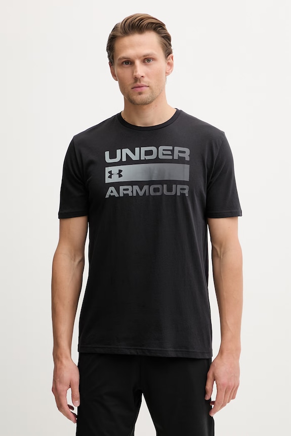Under Armour t-shirt ανδρικό TEAM ISSUE WORDMARK στάμπα μαύρο 1329582