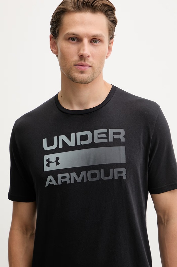 Under Armour t-shirt ανδρικό TEAM ISSUE WORDMARK μαύρο 1329582