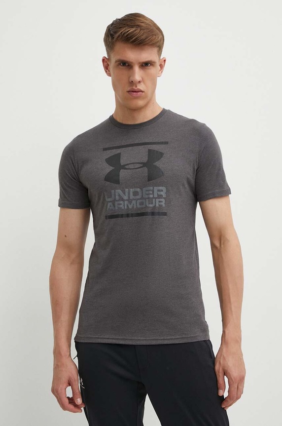 Under Armour - Pánske tričko potlač sivá 1326849