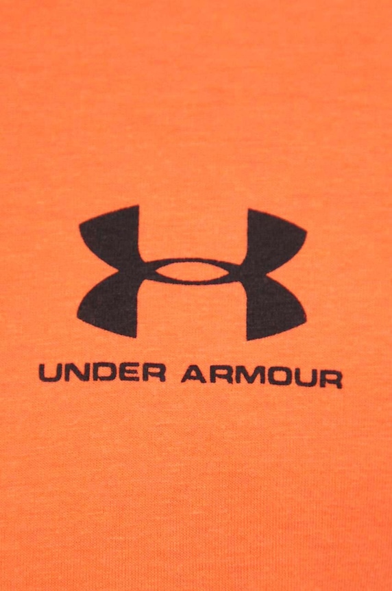 Under Armour tréningové tričko pánske s bavlnou SPORTSTYLE LEFT CHEST 1326799 oranžová