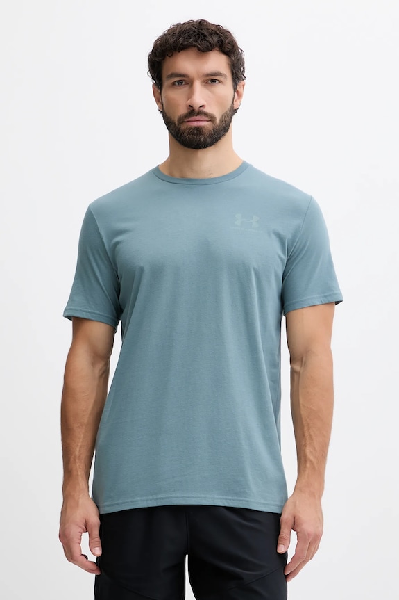 Under Armour tricou de antrenament SPORTSTYLE LEFT CHEST print verde 1326799