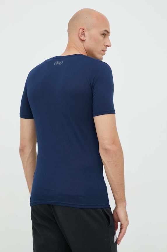 Ruházat Under Armour edzős felső férfi pamuttal SPORTSTYLE LEFT CHEST 1326799 sötétkék