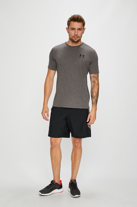Under Armour t-shirt treningowy SPORTSTYLE LEFT CHEST 1326799 szary SS26