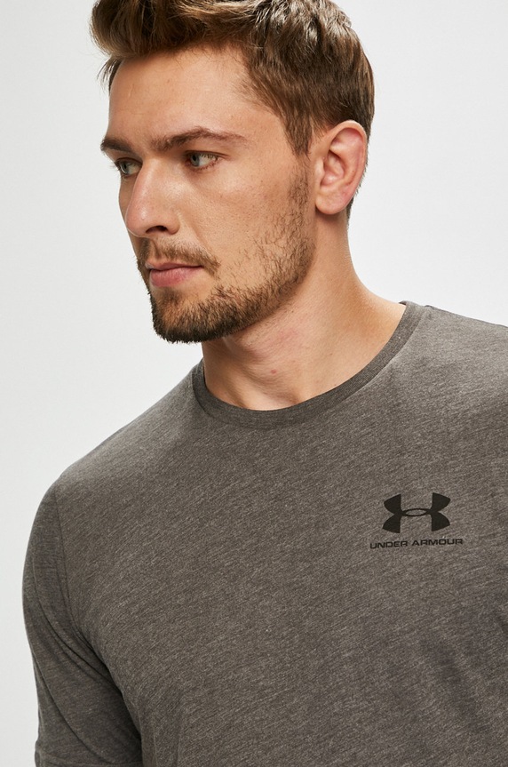 Under Armour t-shirt treningowy SPORTSTYLE LEFT CHEST szary 1326799