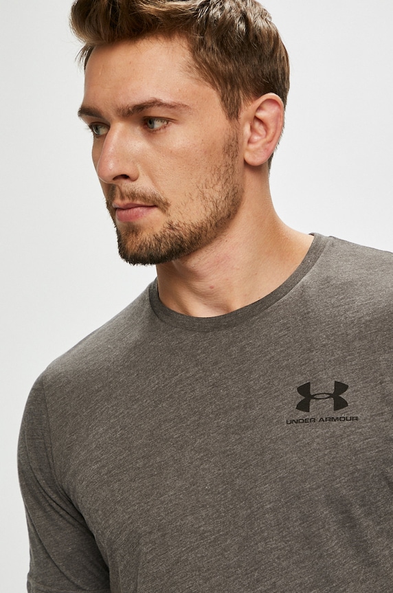 Under Armour t-shirt treningowy SPORTSTYLE LEFT CHEST szary 1326799